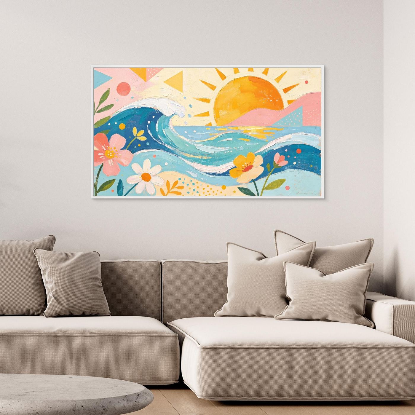 Pastel Pacific Bliss Canvas Wall Art