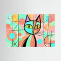 Stained Glass whiskers' 2 - Modern Abstract Picasso Style Canvas Art - Copy