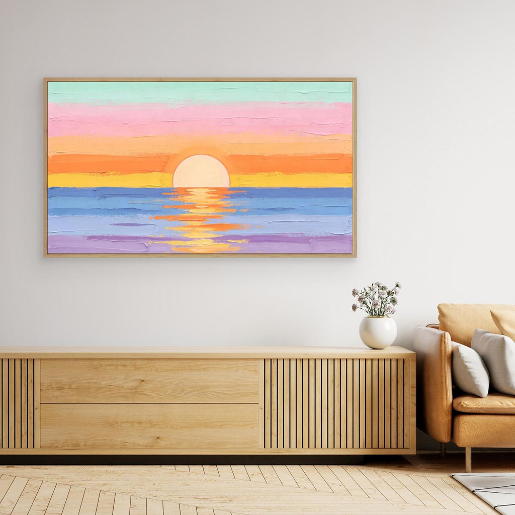 Pastel sea At Sunset Canvas