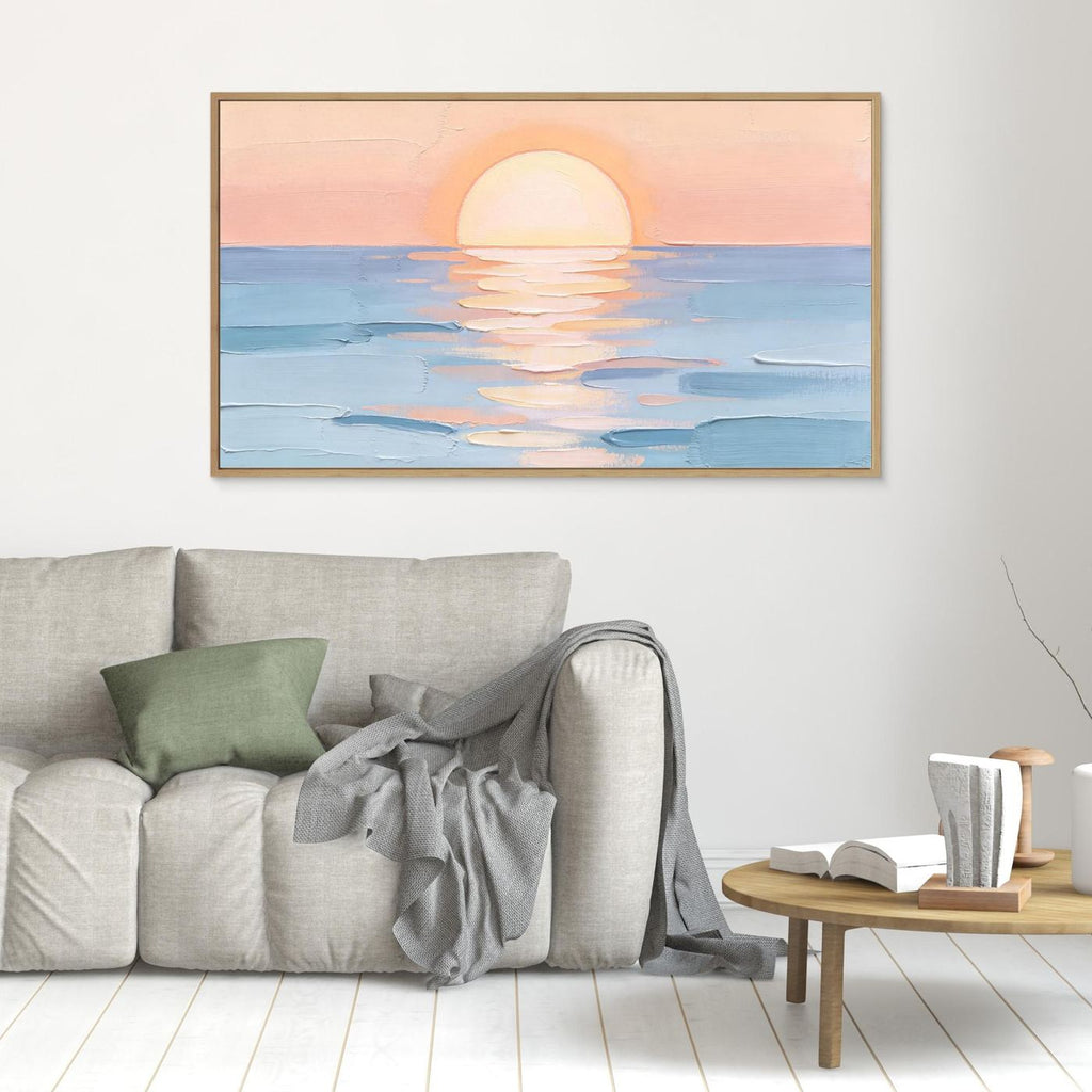 Pastel Sun Dip Wall Canvas