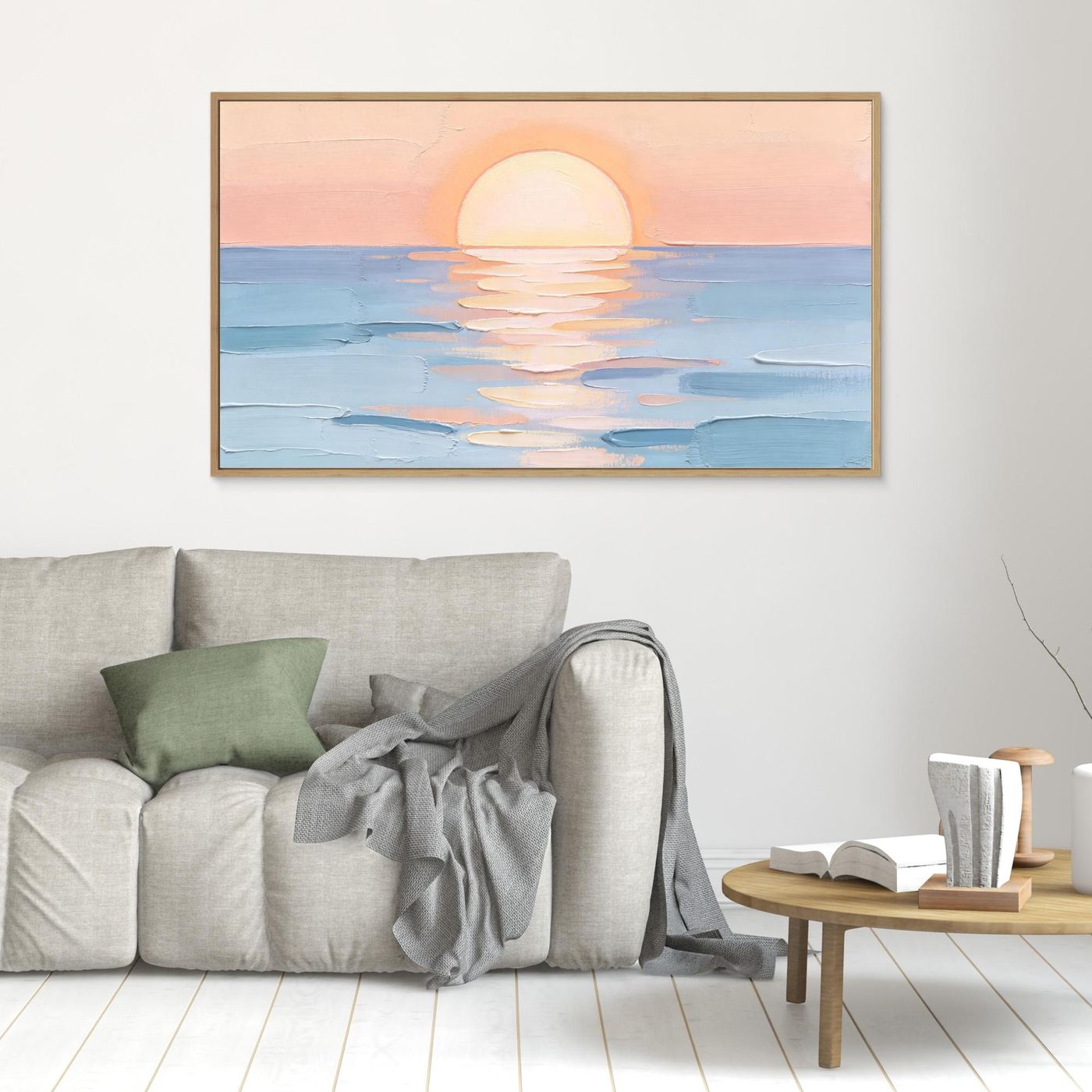 Pastel Sun Dip Wall Canvas
