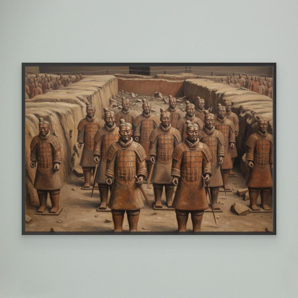 Terracotta Army Wall Canvas art - quirkyprintboutique.com