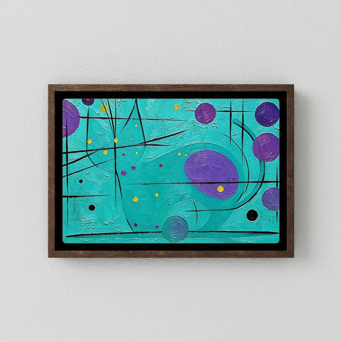 Turquoise Cat Canvas Art