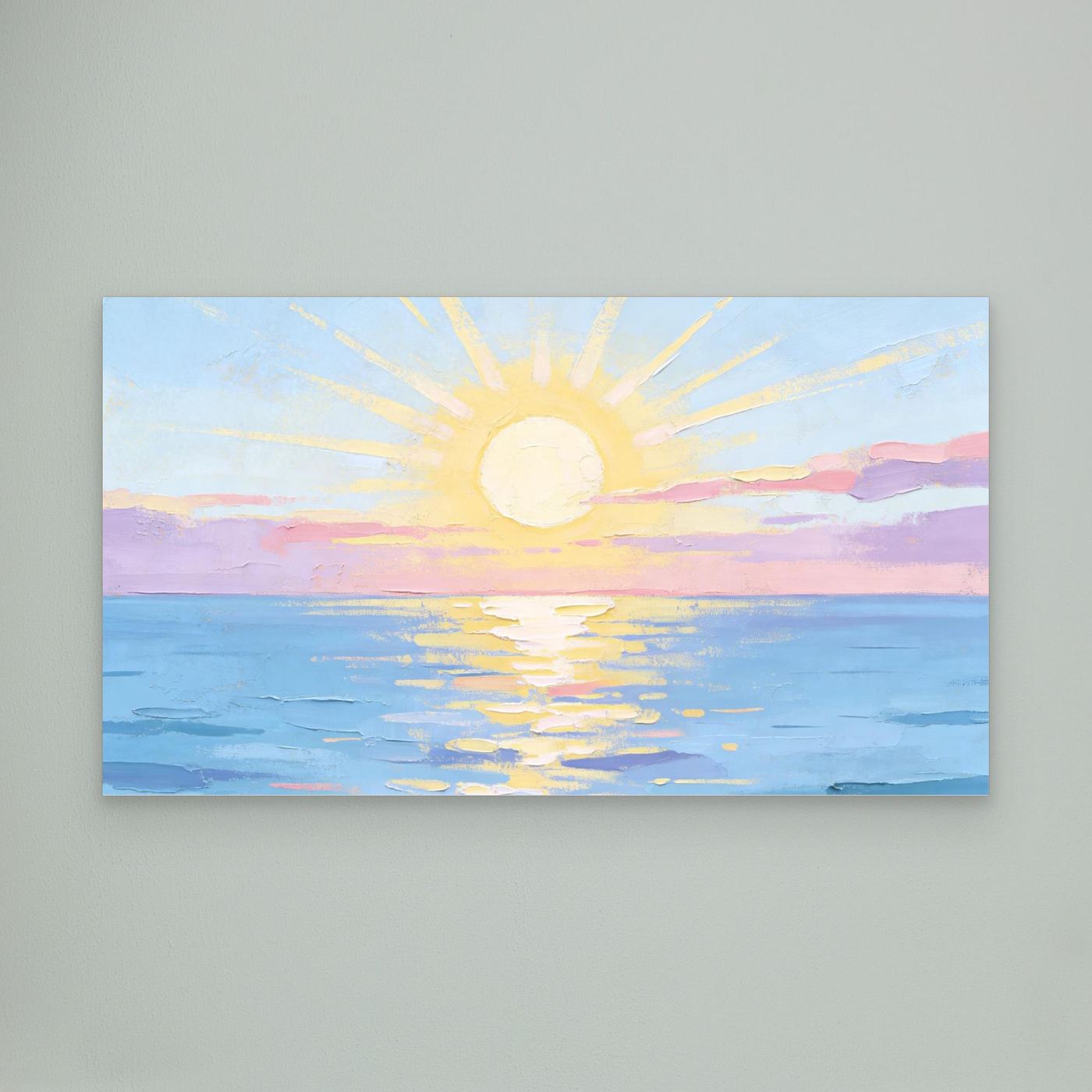 Morning Pastel Ocean Sunrise Canvas