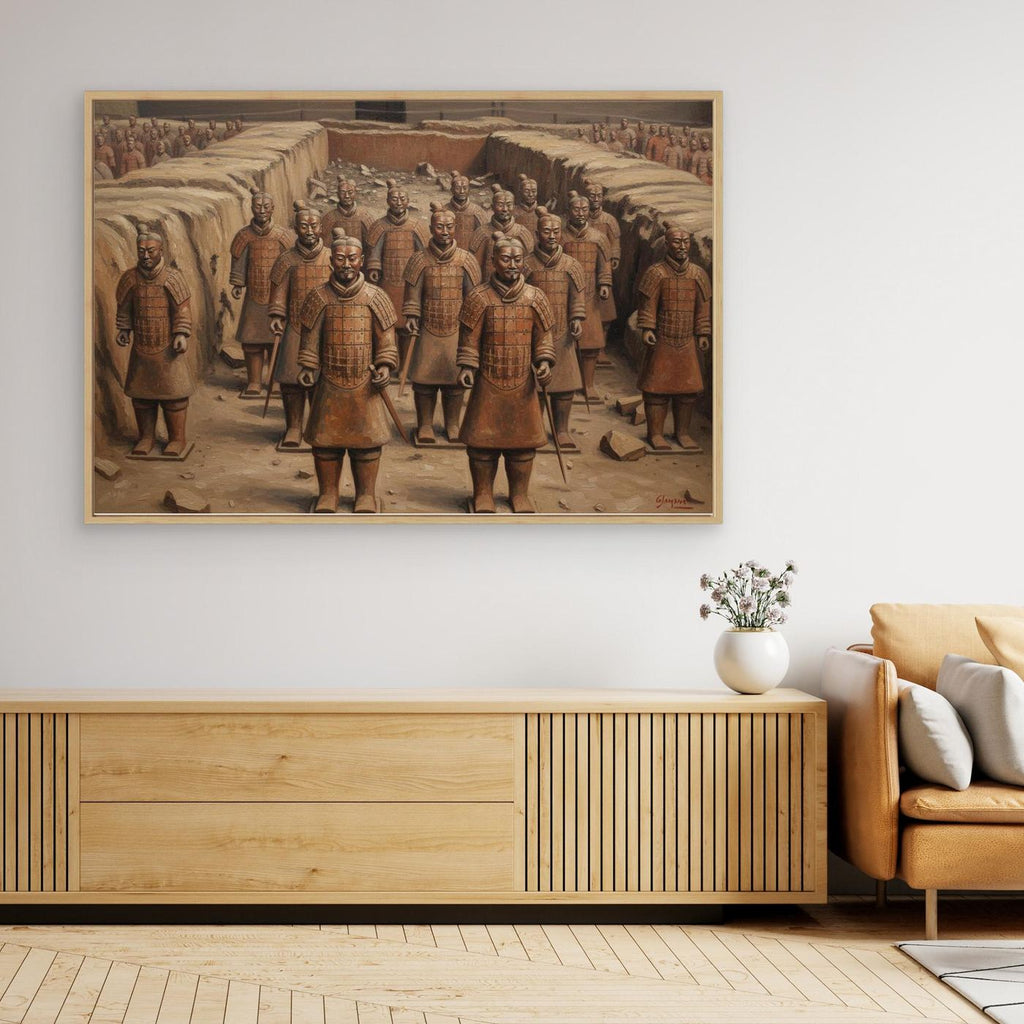 Terracotta Army Wall Canvas art - quirkyprintboutique.com