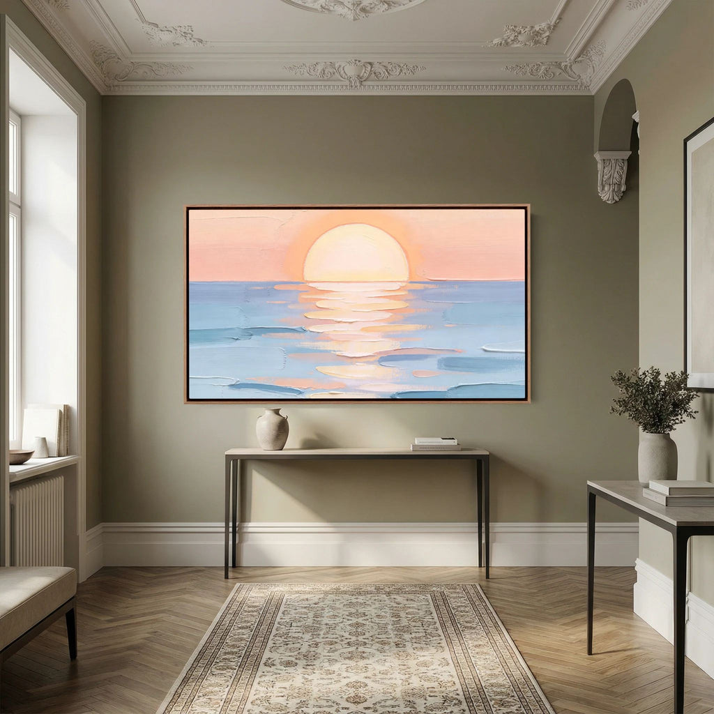 Pastel Sun Dip Wall Canvas