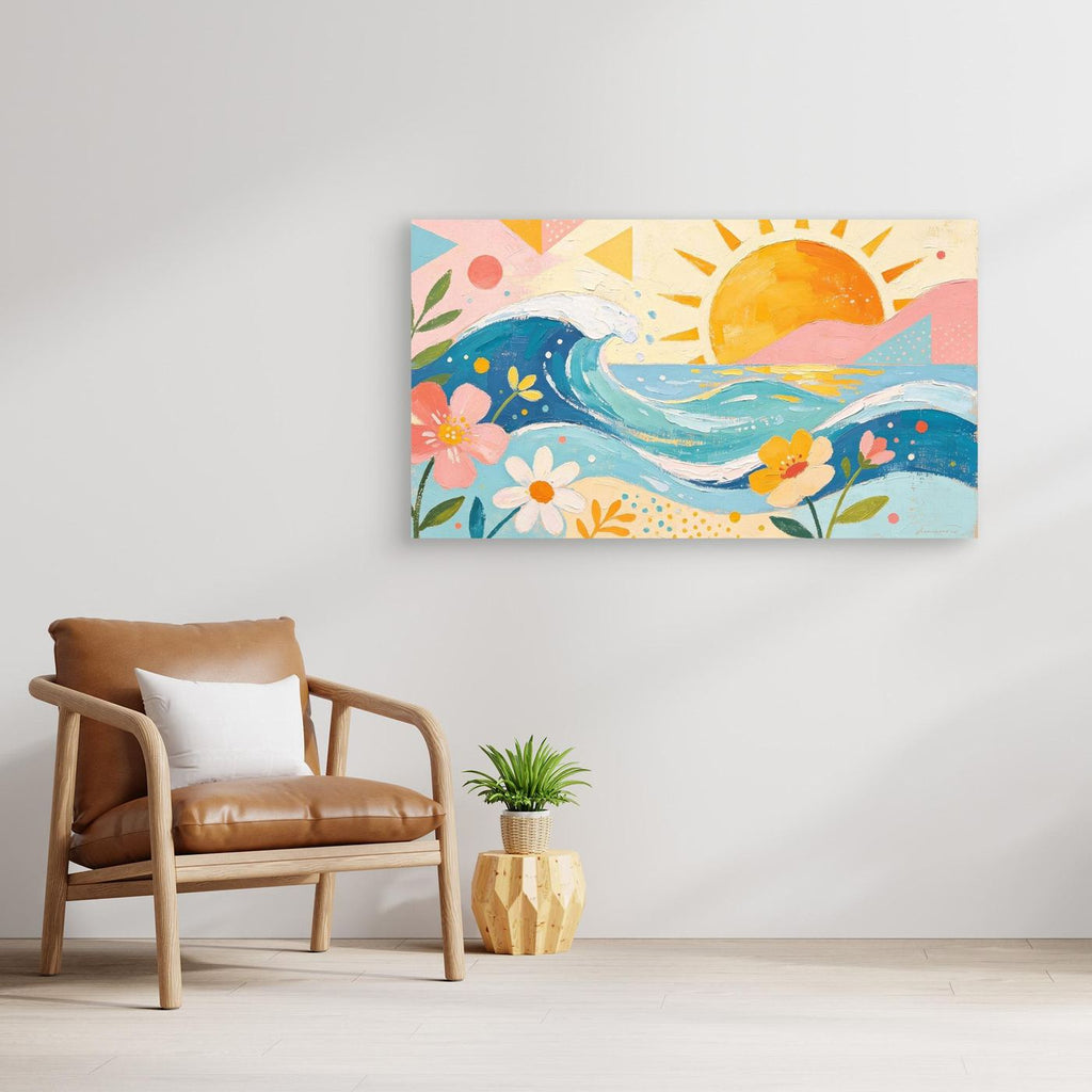 Pastel Pacific Bliss Canvas Wall Art