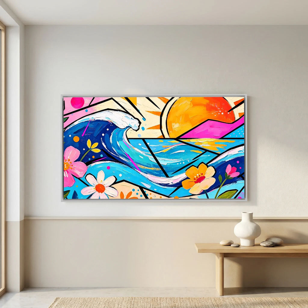 Pastel Pacific Beach Canvas Wall Art