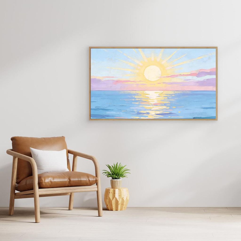 Morning Pastel Ocean Sunrise Canvas