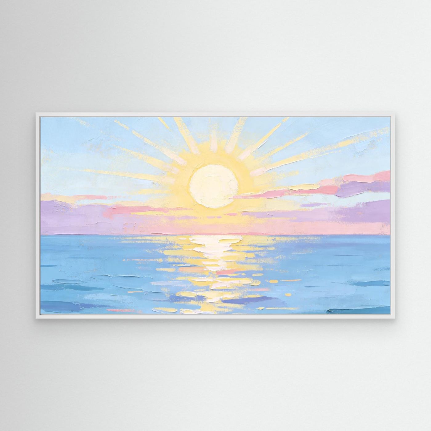 Morning Pastel Ocean Sunrise Canvas