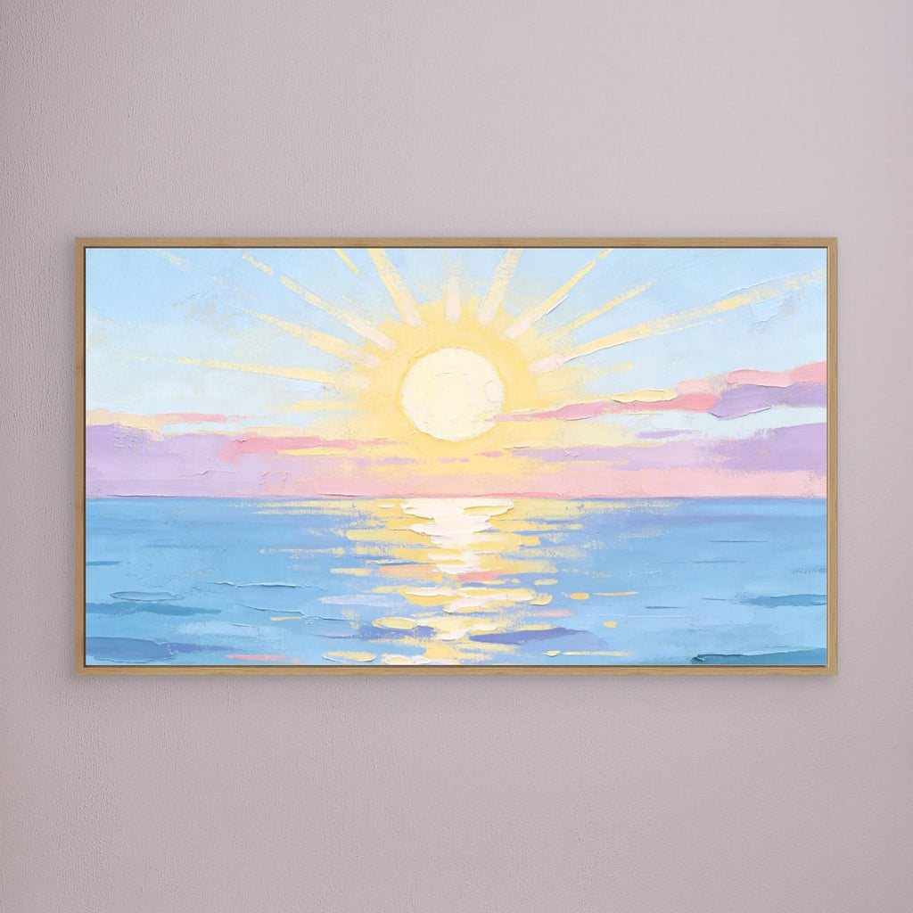 Morning Pastel Ocean Sunrise Canvas