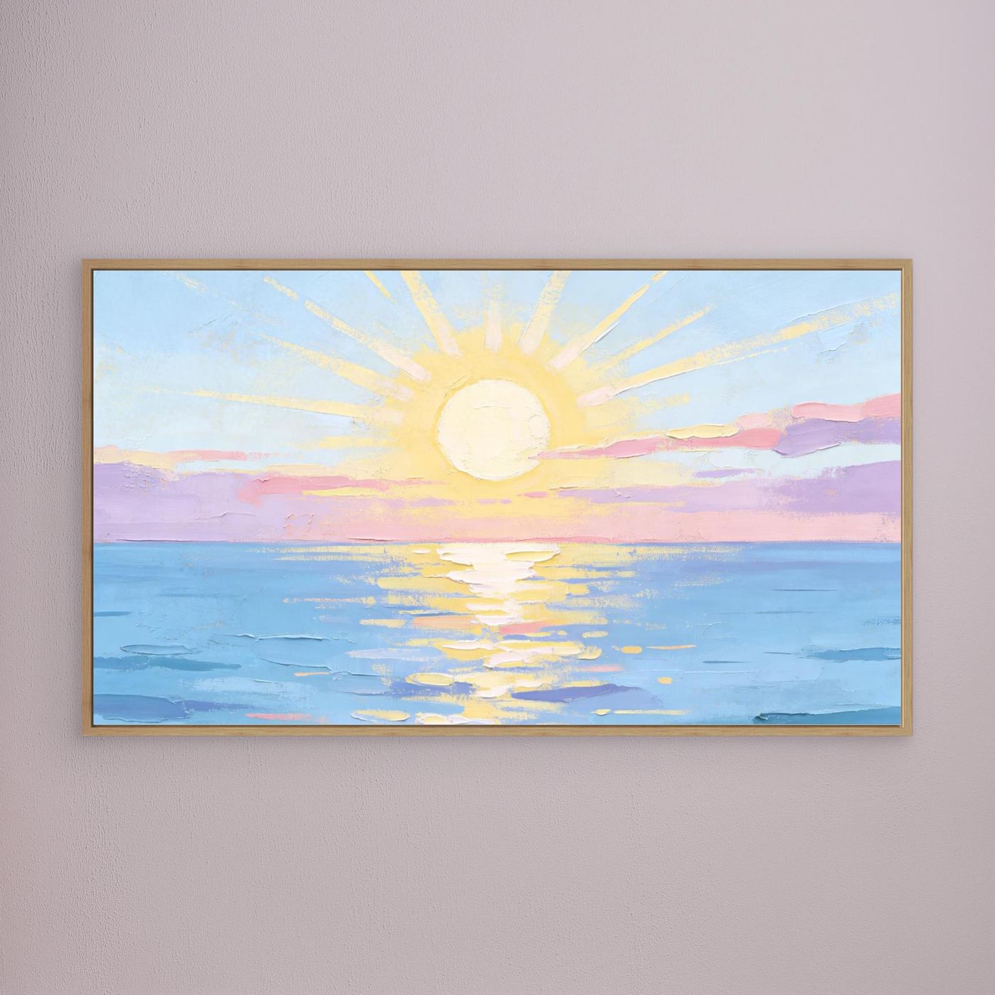 Morning Pastel Ocean Sunrise Canvas