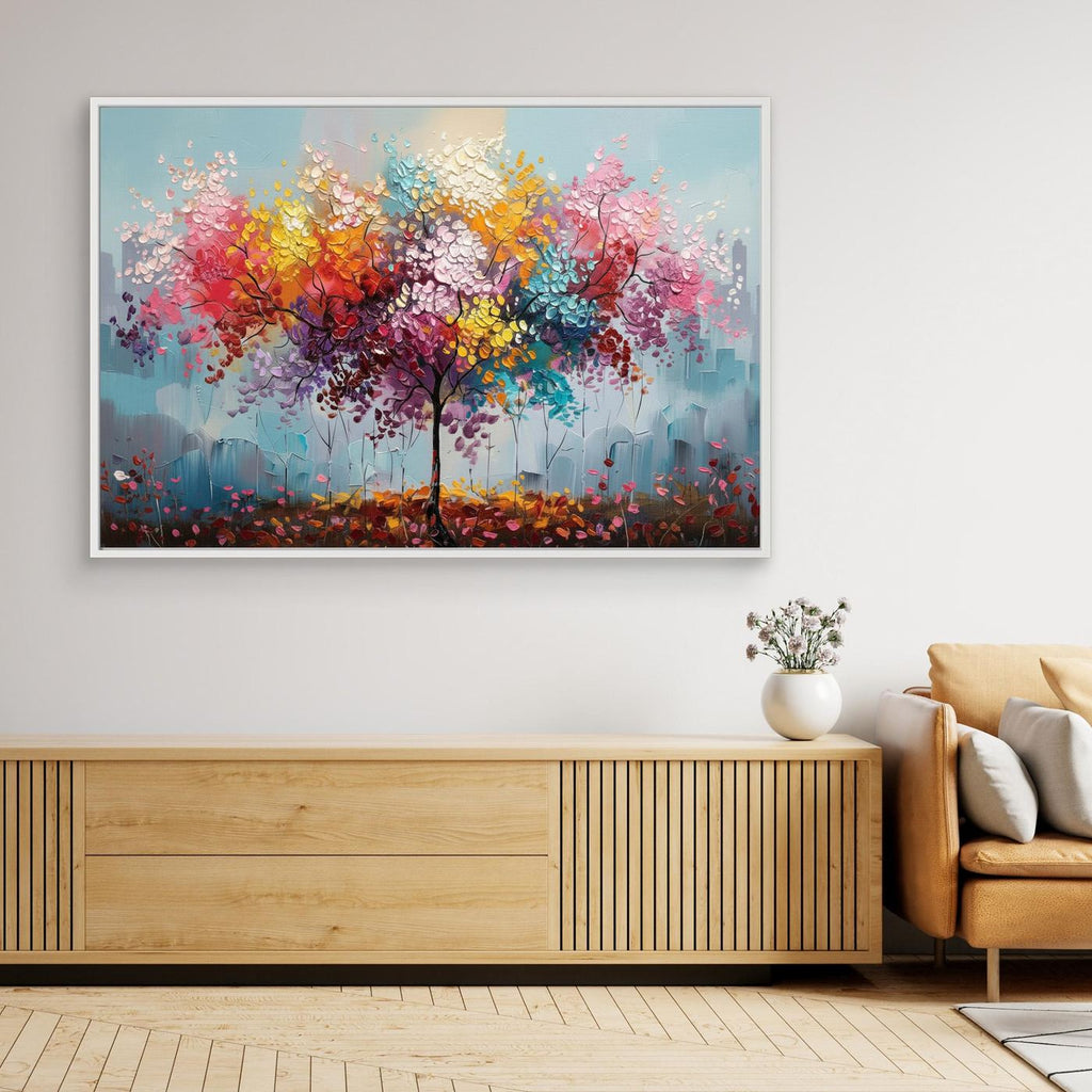 Blossom Tree Splash Canvas Wall Art - quirkyprintboutique.com