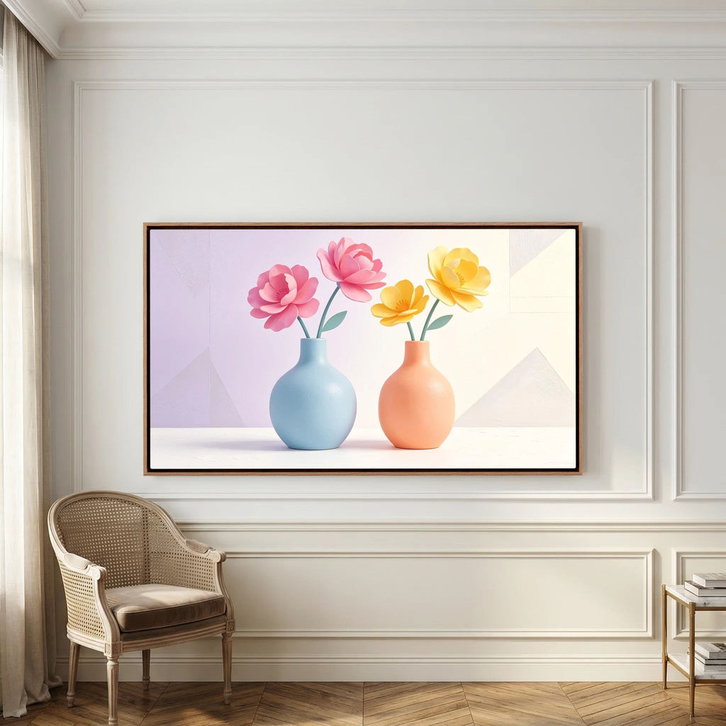 "Petals & Pottery" Canvas Wall Art