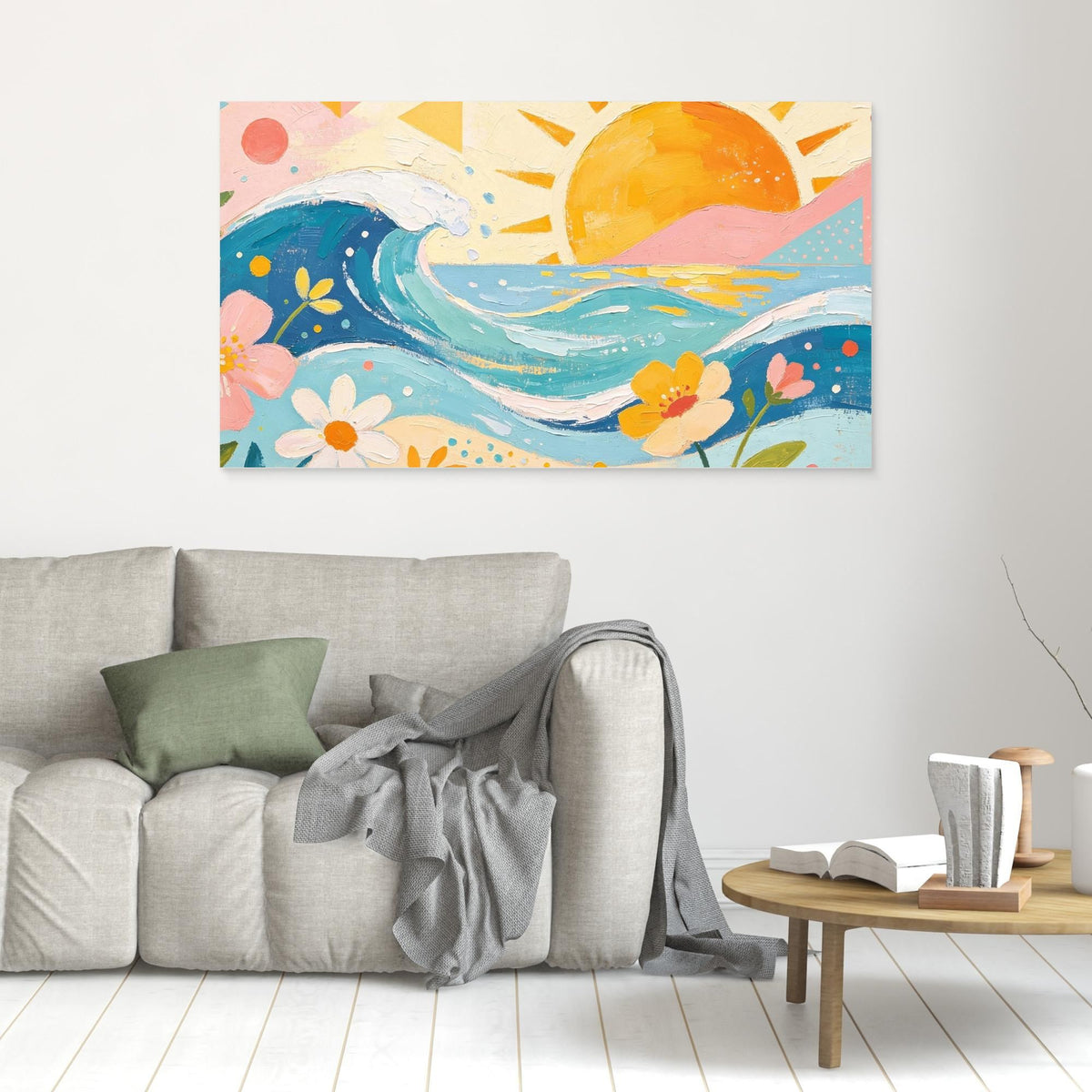 Pastel Pacific Bliss Canvas Wall Art