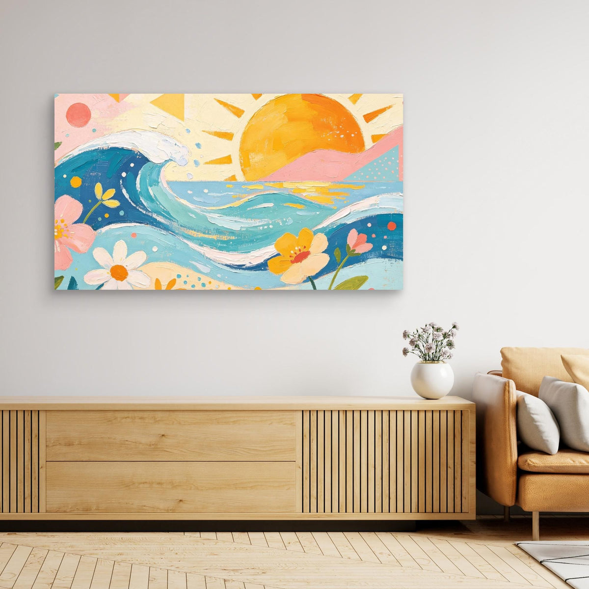 Pastel Pacific Bliss Canvas Wall Art