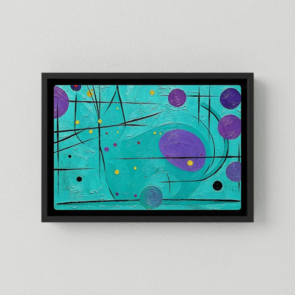 Turquoise Cat Canvas Art