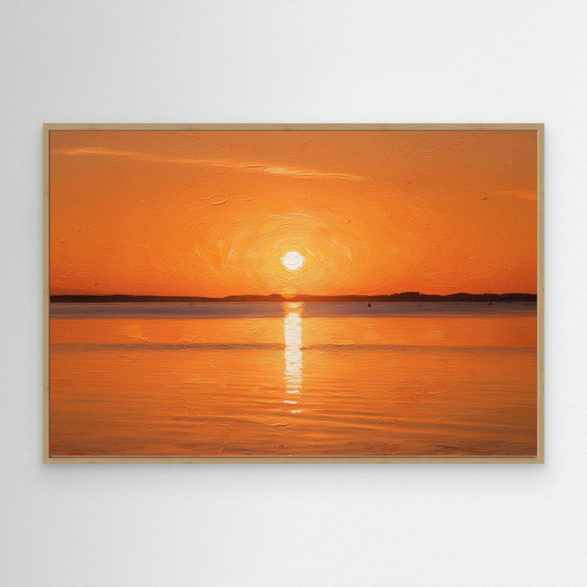 Orange Sunset Canvas Wall Art