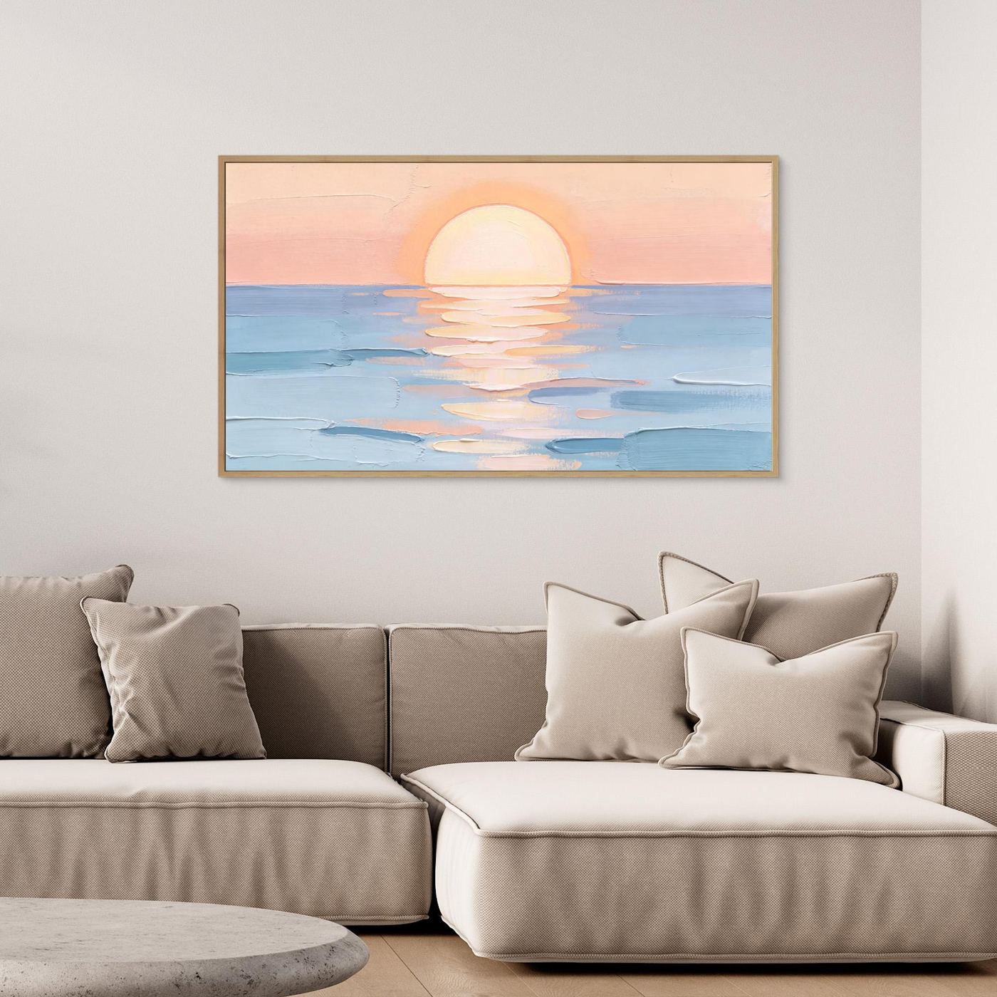 Pastel Sun Dip Wall Canvas