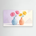 "Petals % Pottery" Canvas Wall Art