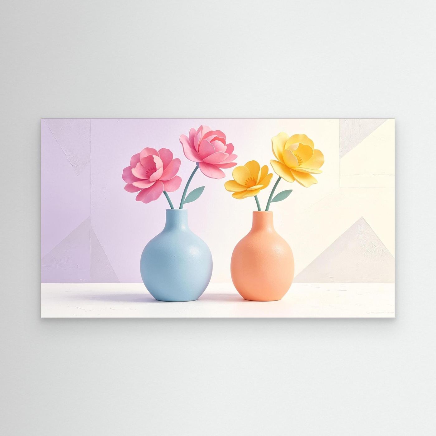 "Petals % Pottery" Canvas Wall Art