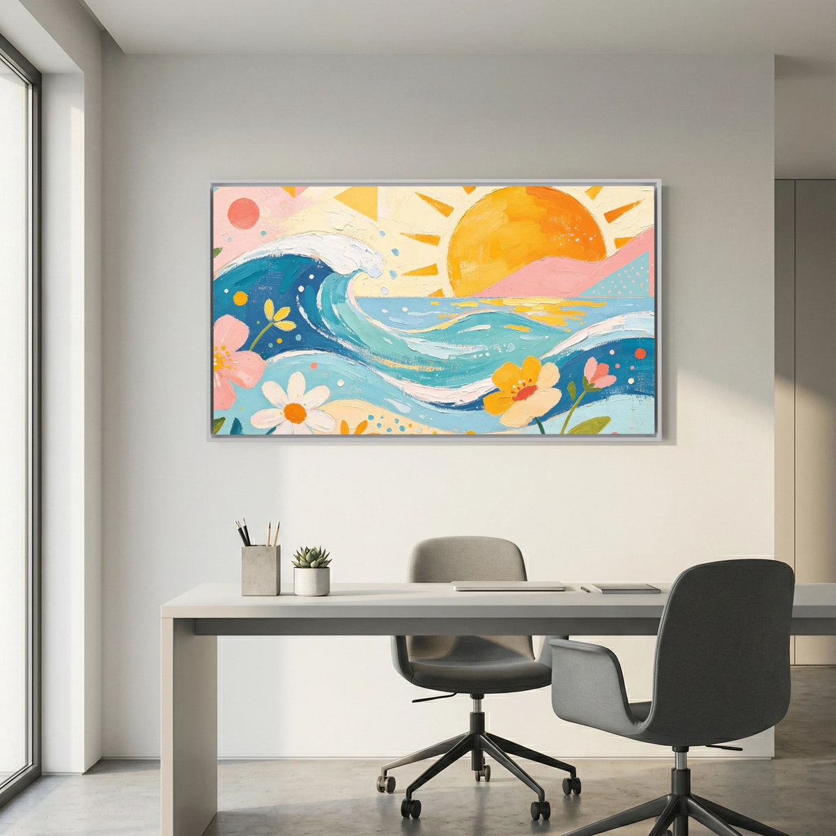 Pastel Pacific Bliss Canvas Wall Art