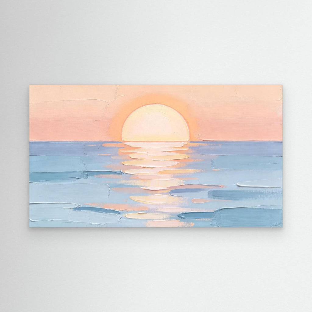 Pastel Sun Dip Wall Canvas