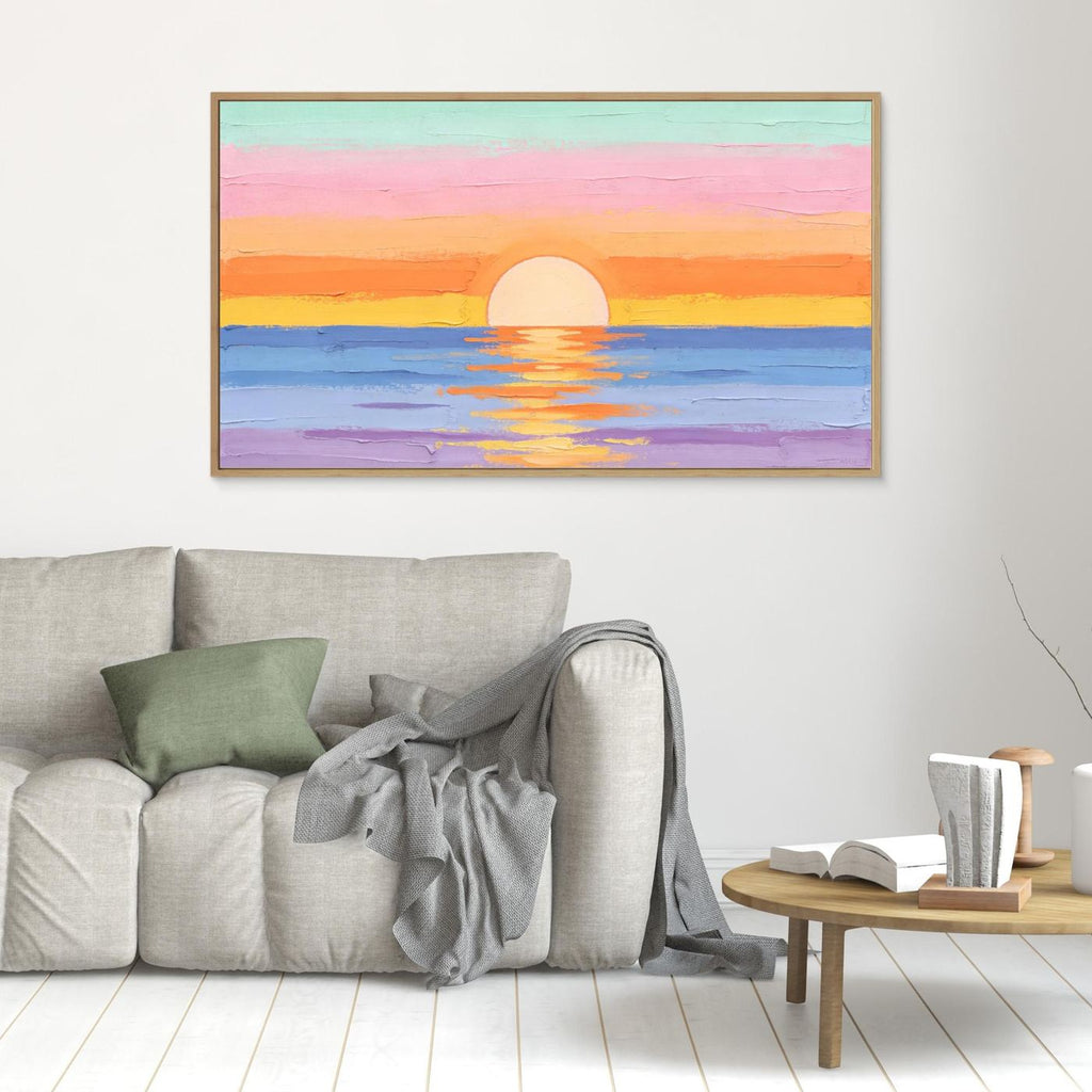 Pastel sea At Sunset Canvas