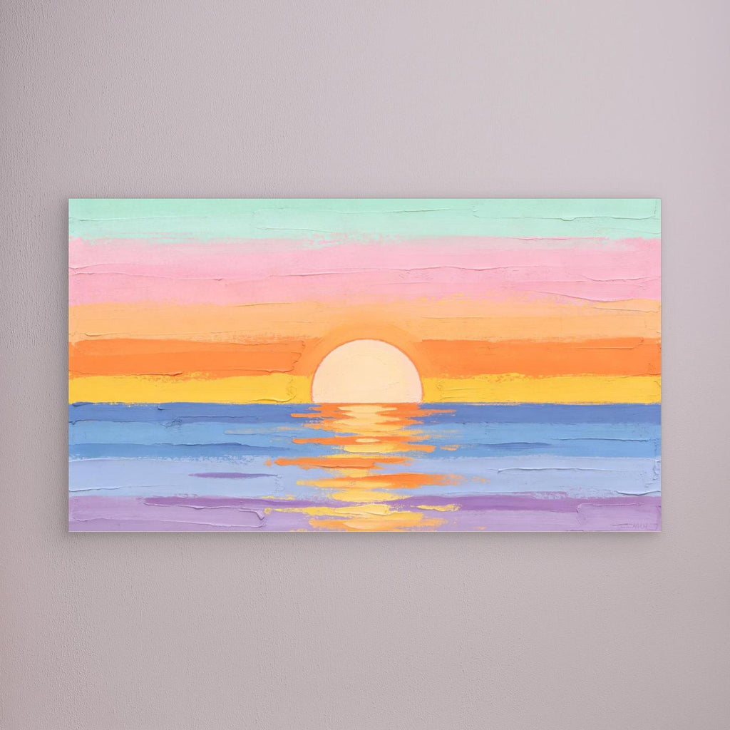 Pastel sea At Sunset Canvas