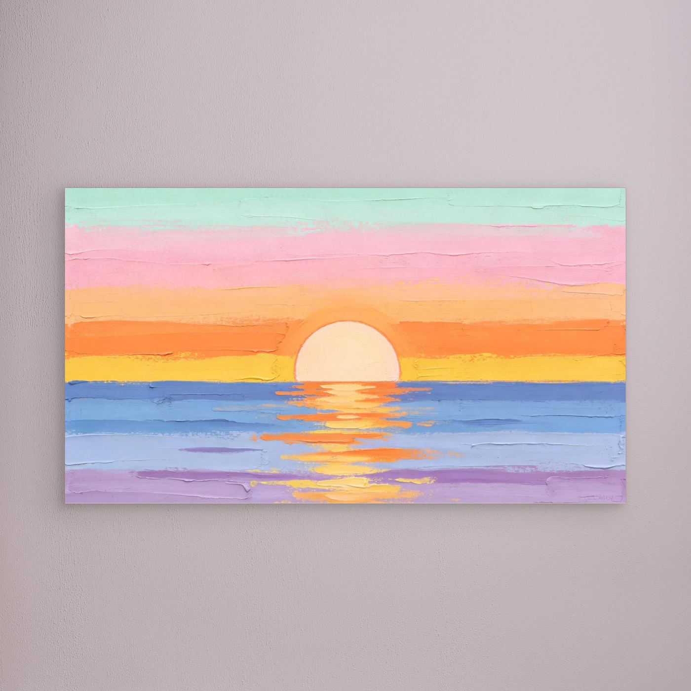 Pastel sea At Sunset Canvas