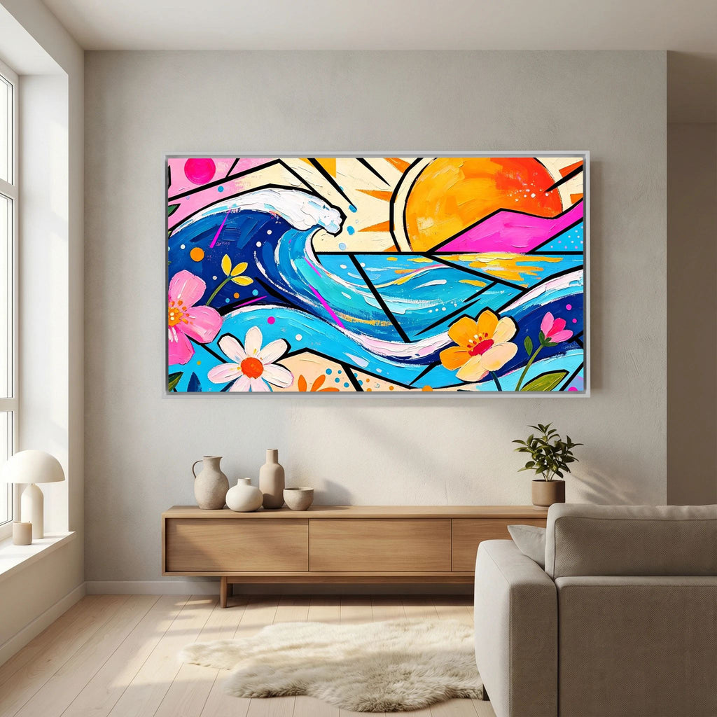 Pastel Pacific Beach Canvas Wall Art