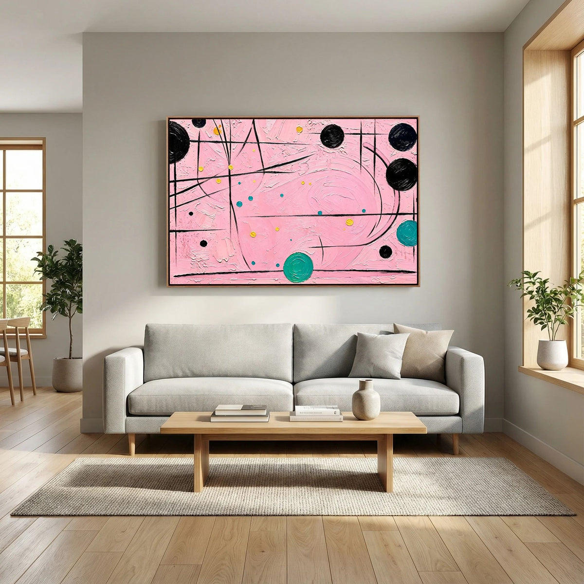 Pink Cat Canvas Art