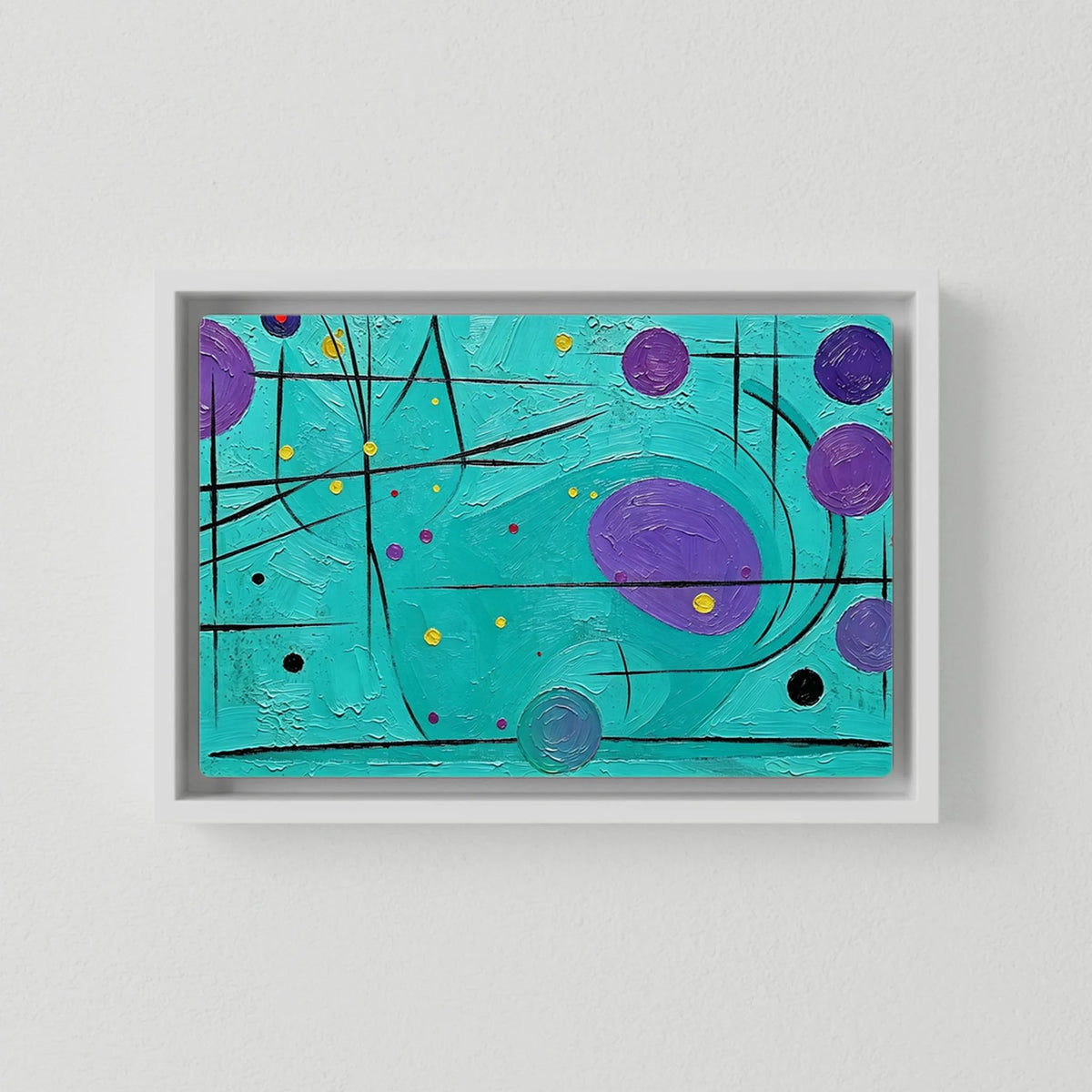 Turquoise Cat Canvas Art