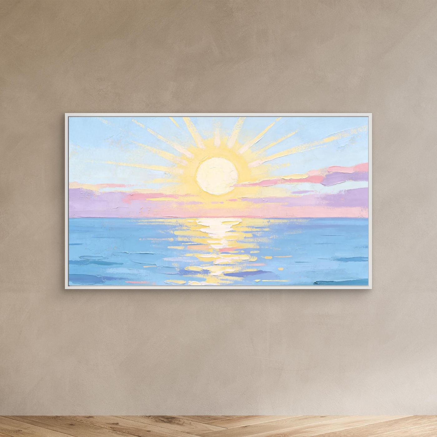 Morning Pastel Ocean Sunrise Canvas
