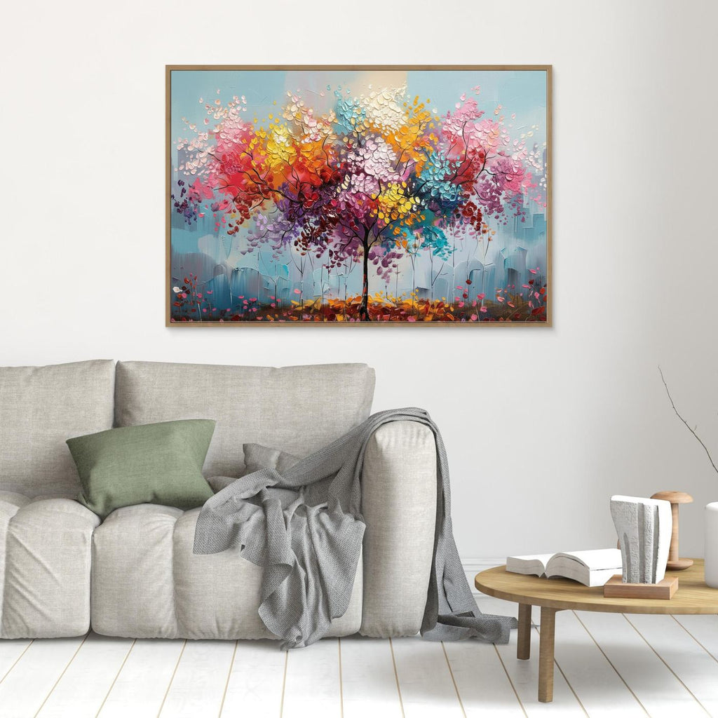 Blossom Tree Splash Canvas Wall Art - quirkyprintboutique.com