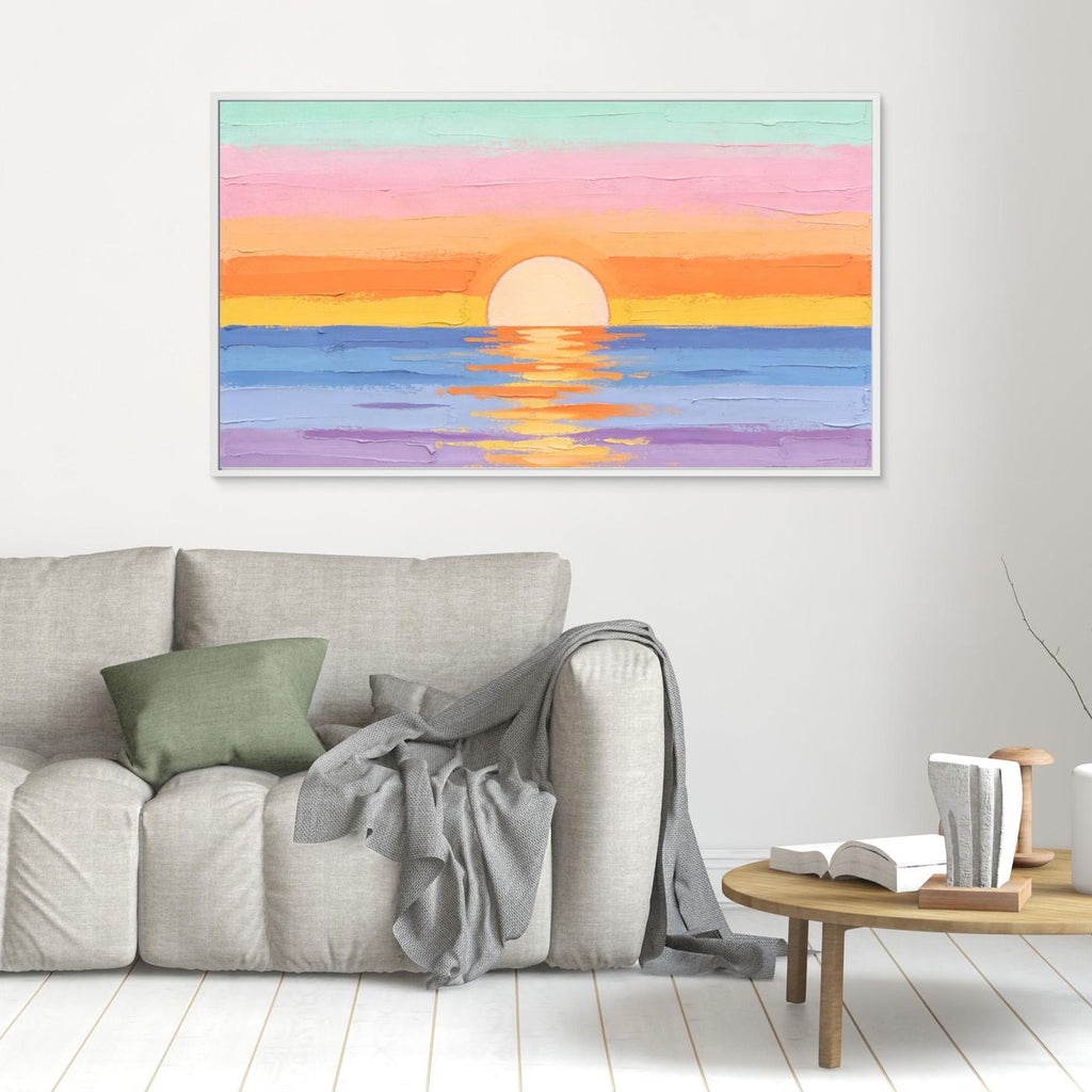 Pastel sea At Sunset Canvas