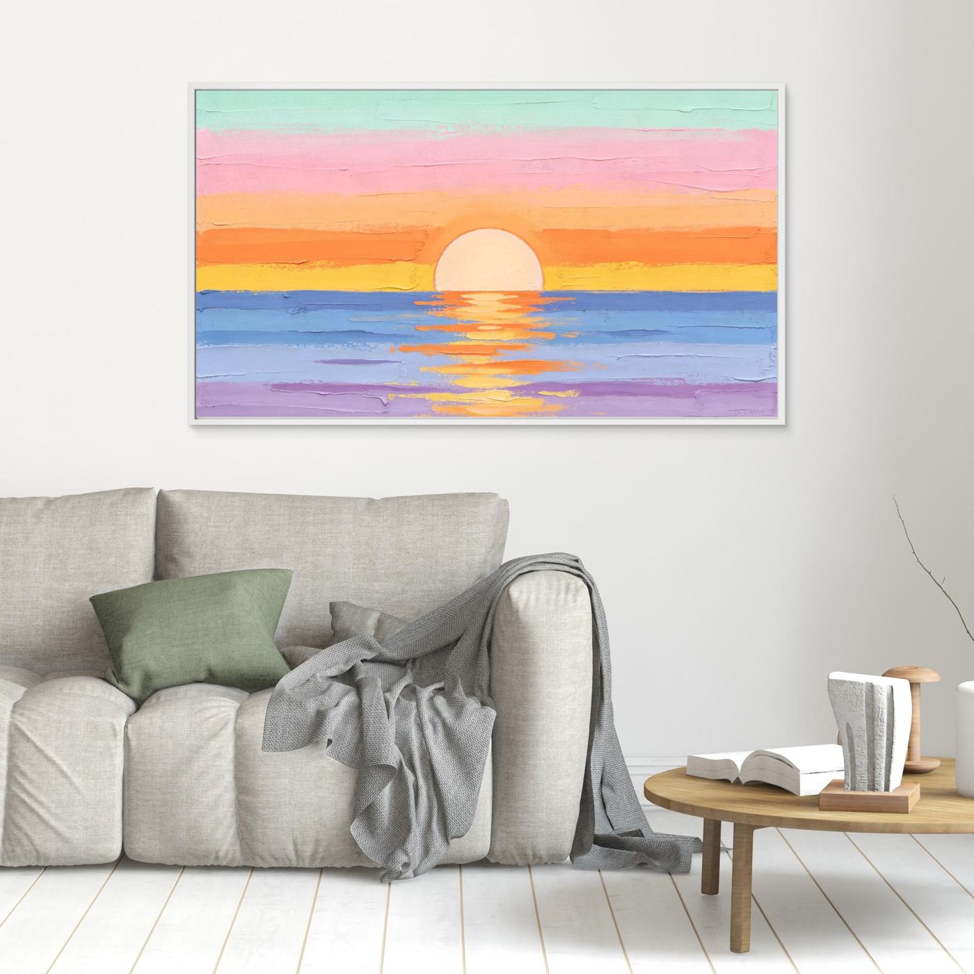 Pastel sea At Sunset Canvas