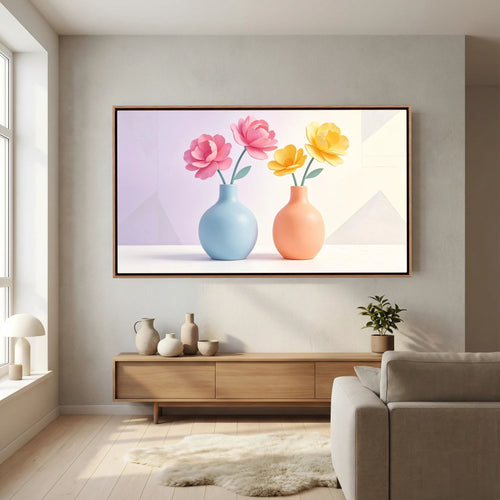 "Petals & Pottery" Canvas Wall Art