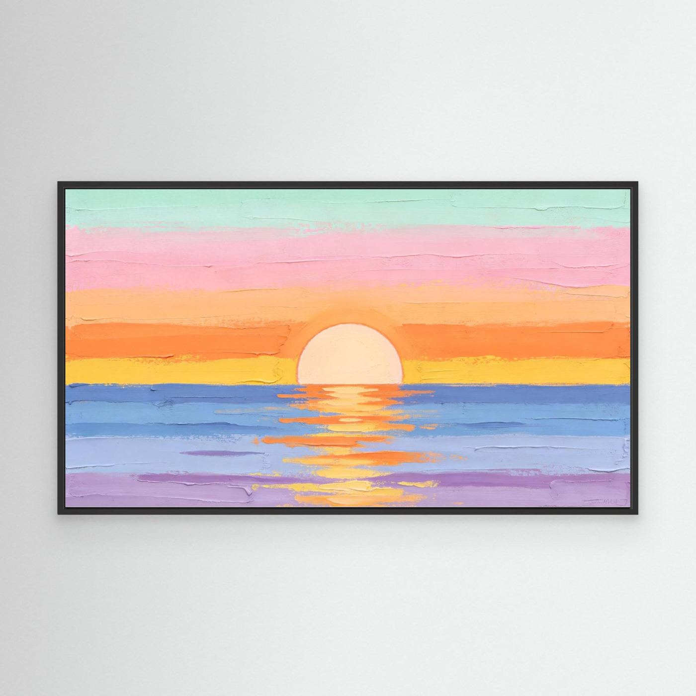 Pastel sea At Sunset Canvas