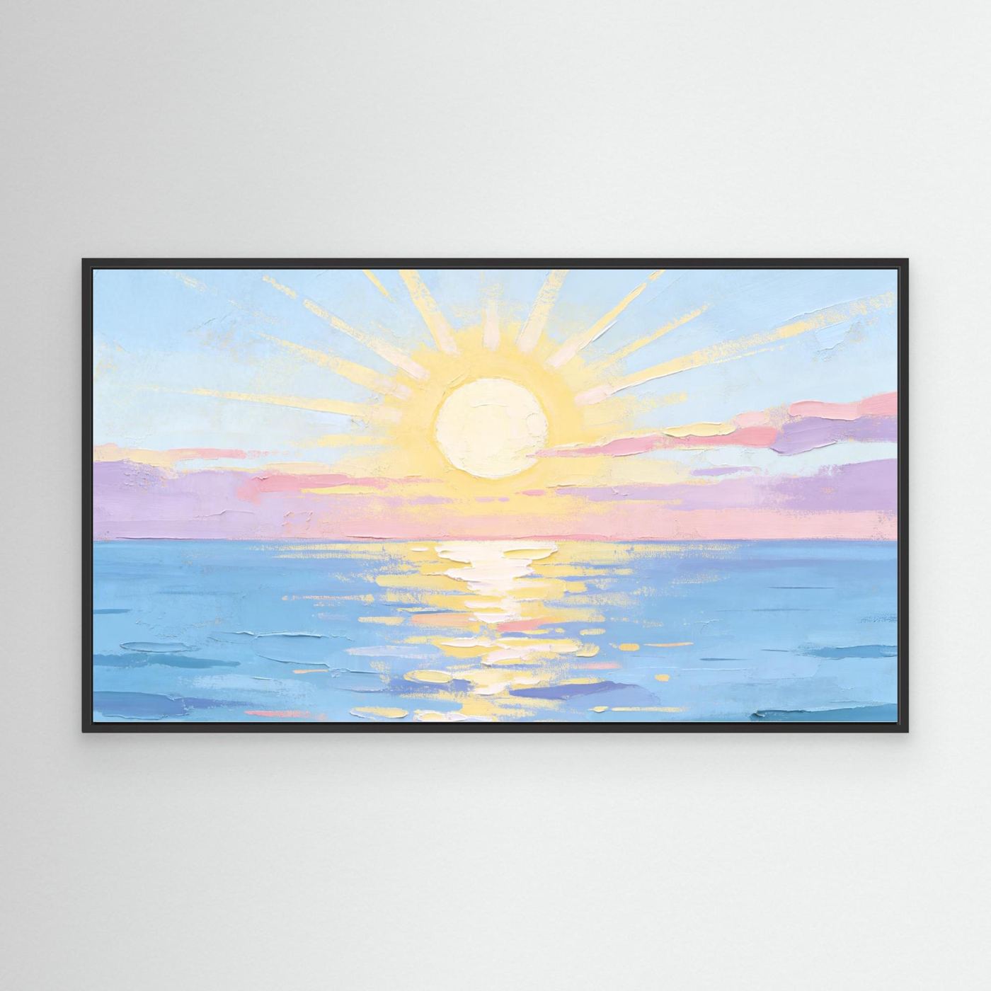 Morning Pastel Ocean Sunrise Canvas