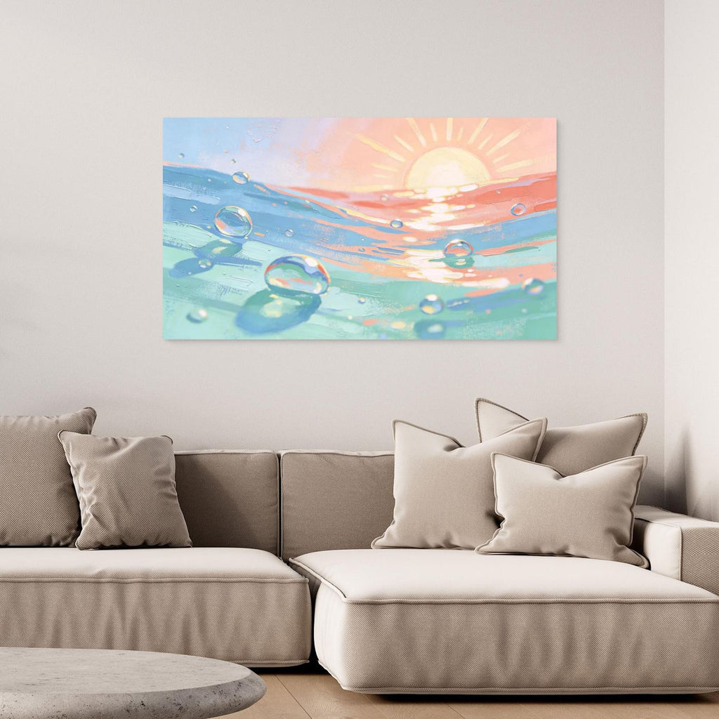 Sun And Sea Bubbles Canvas 