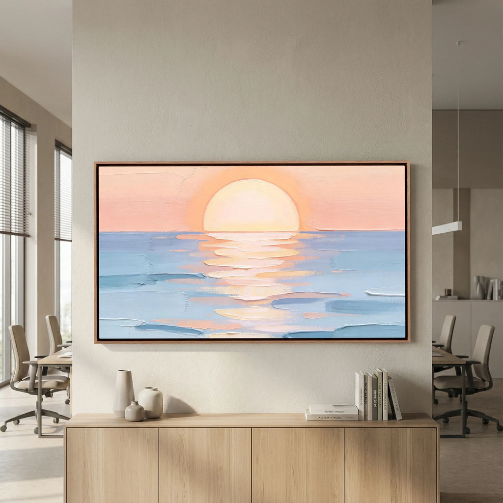 Pastel Sun Dip Wall Canvas