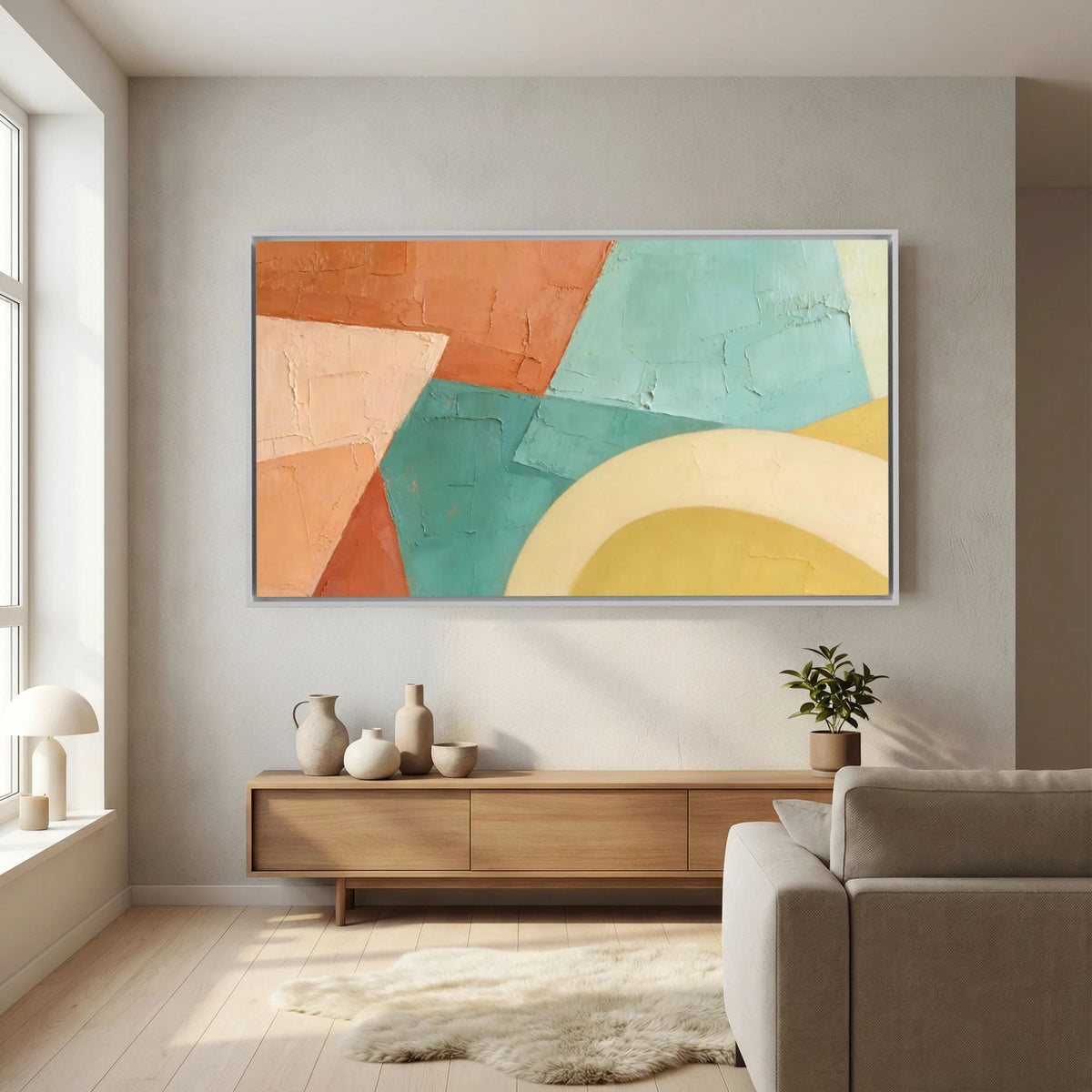 Sediment Layers  Large Wall Canvas 