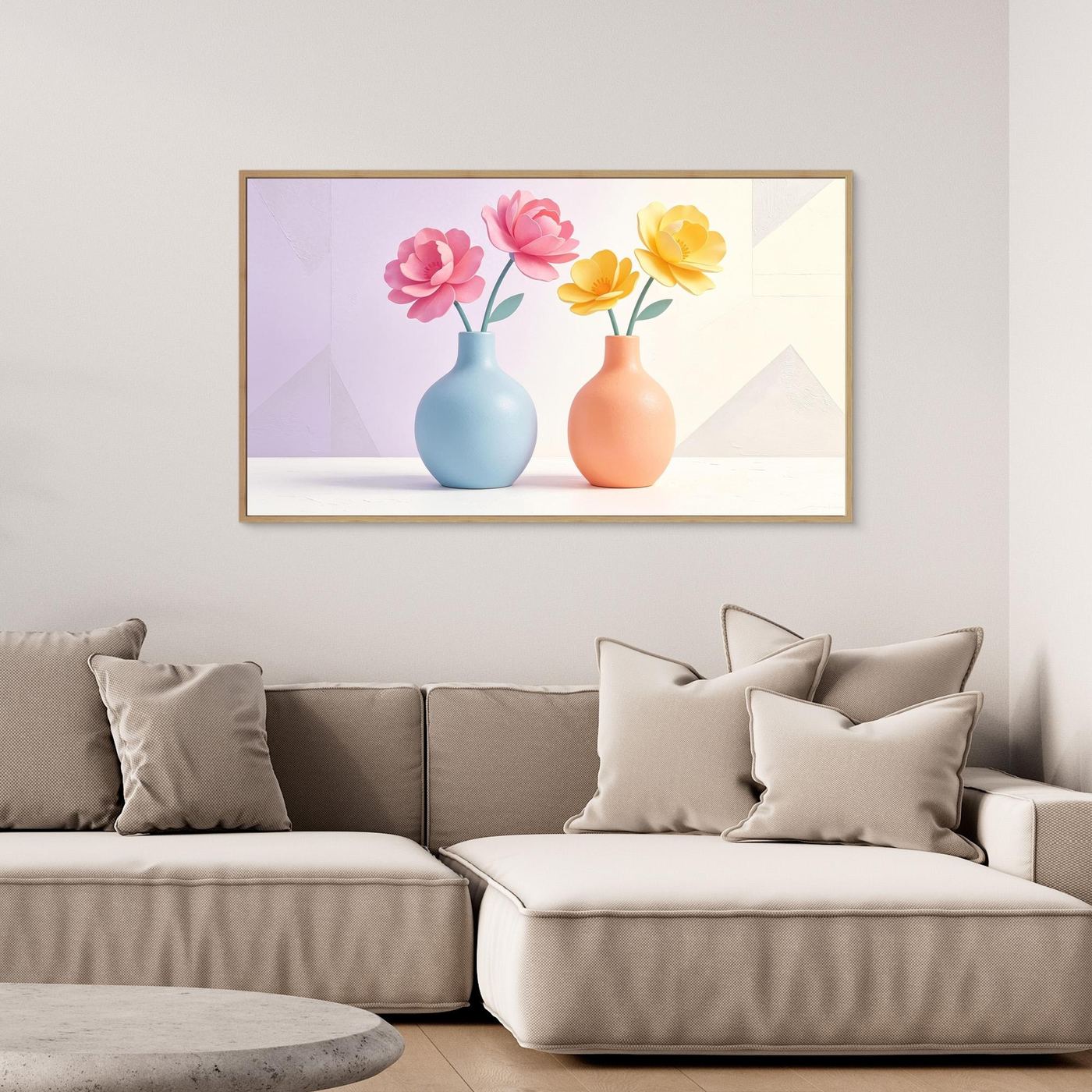 "Petals % Pottery" Canvas Wall Art