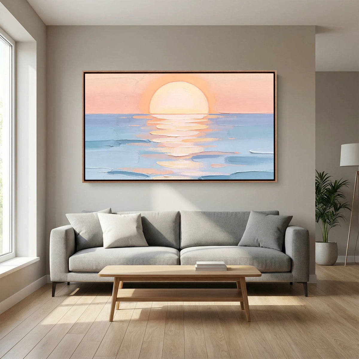 Pastel Sun Dip Wall Canvas