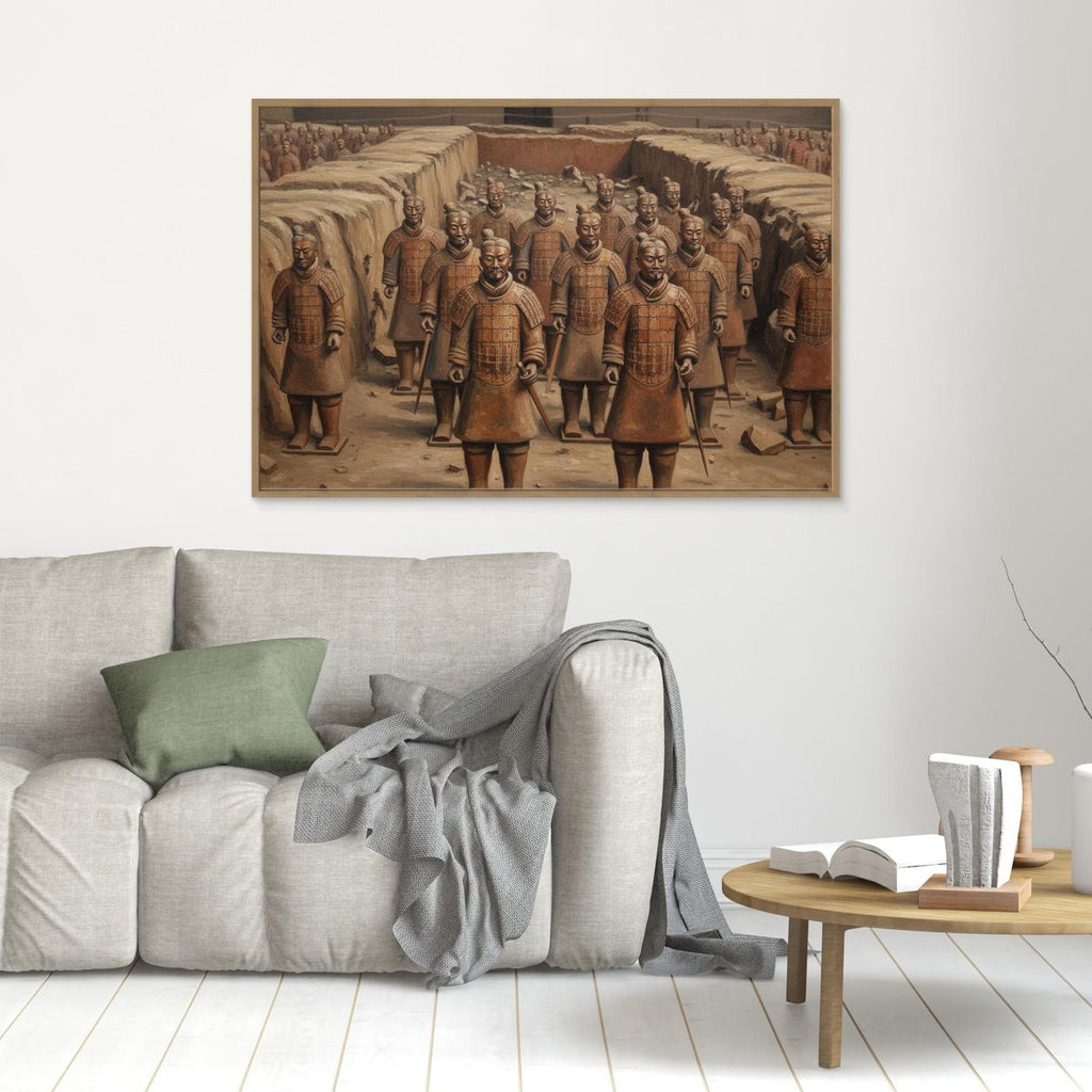 Terracotta Army Wall Canvas art - quirkyprintboutique.com