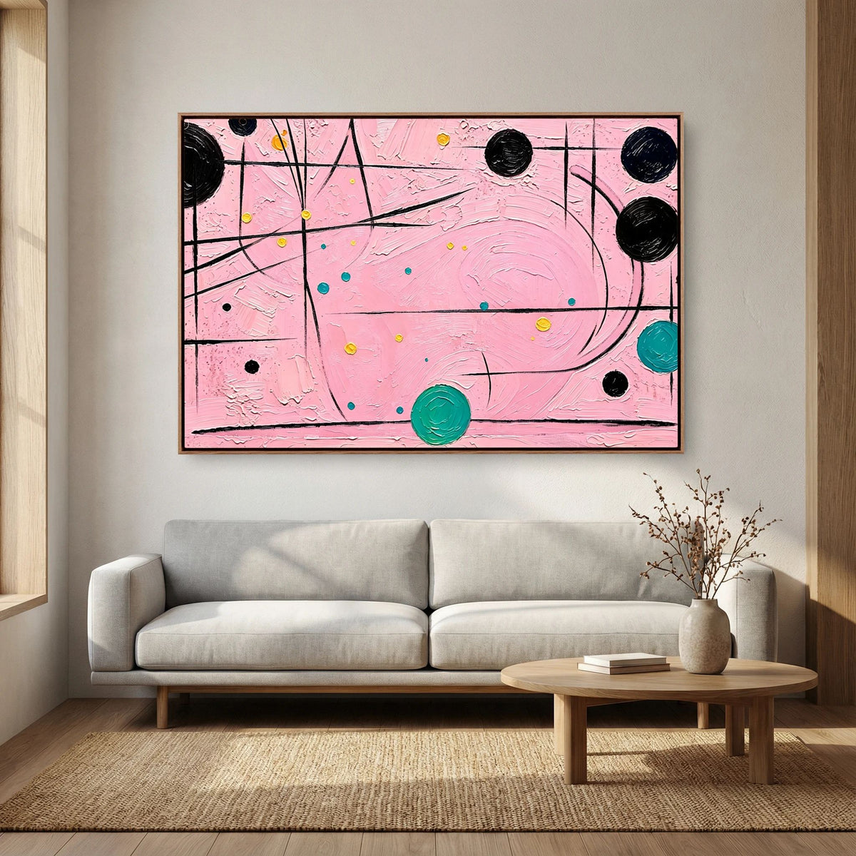 Pink Cat Canvas Art