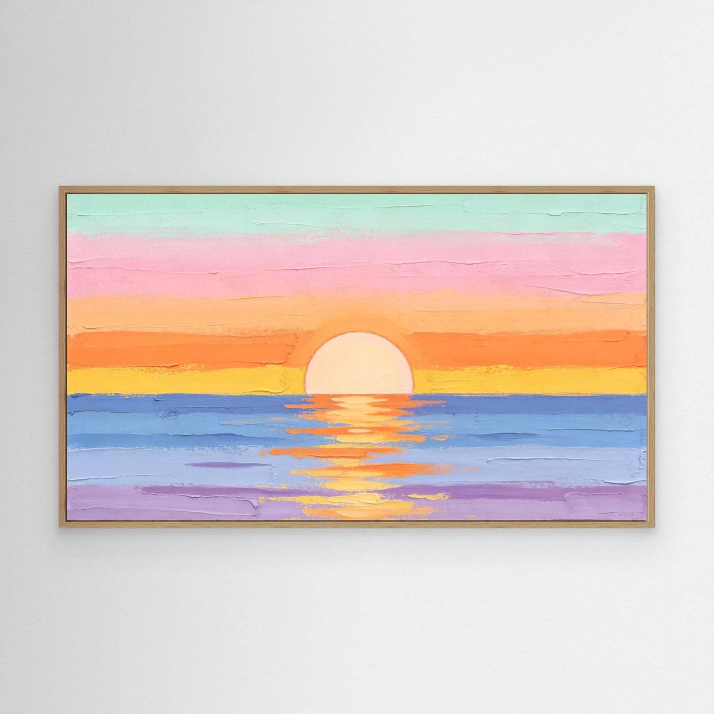 Pastel sea At Sunset Canvas