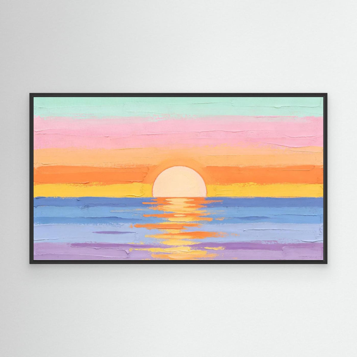 Pastel sea Sunset Canvas Art