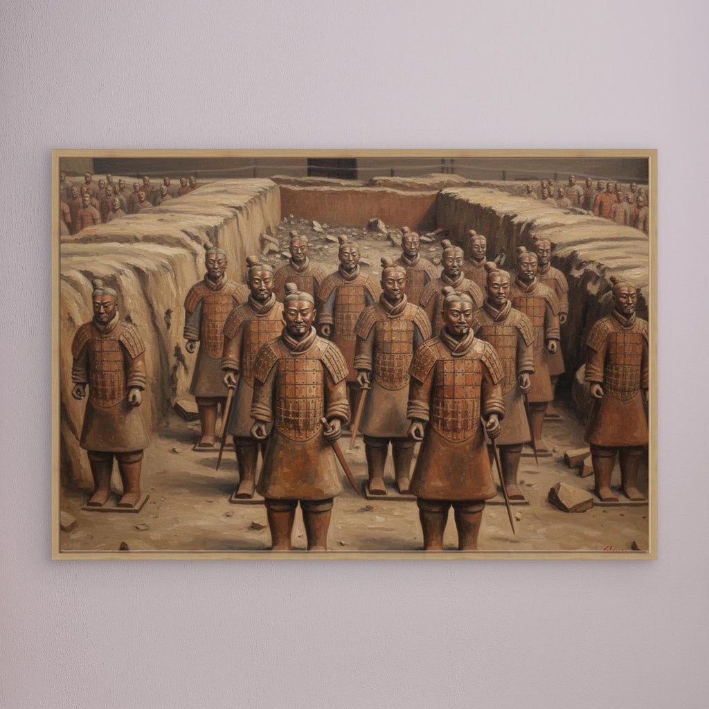 Terracotta Army Wall Canvas art - quirkyprintboutique.com